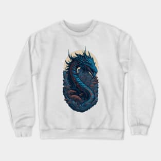 Japanese Ocean Dragon Crewneck Sweatshirt